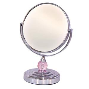 センコー クリスタ スタンド ミラー シルバー ミラー直径約15cm 高さ約23.5cm 79985