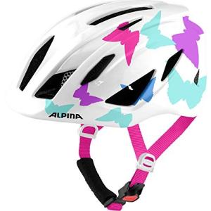 ALPINA 自転車ヘルメット 子供用 15ベンチレーション サイズ調整可能 PICO パールホワイト/バタフライ