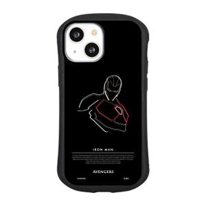 グルマンディーズ MARVEL ／ iPhone13 mini / 12 mini 対応 ハイブリッドガラスケース アイアンマン MV-191C