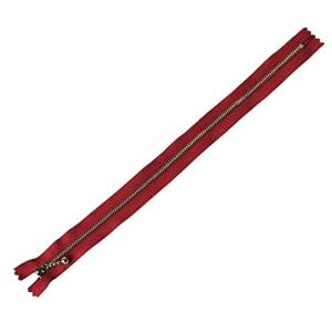 Y.K.K 玉付きファスナーシルバー 35cm col.520 エンジ 10本入り 3N35-520