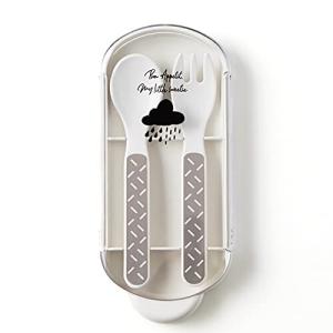 竹中 カトラリーセット Mamma マンマ キッズ カトラリーセット グレー スプーン フォーク 14cm