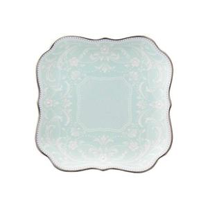 Noritake ノリタケ トレイ 長径約12.5cm 短径約12.5cm 高さ約1.5cm ミントグリーン 1個 ミントグリーン ボーンチャ