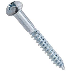 パーツハウス 木ねじ 丸頭 ユニクロメッキ 太さ3.5mm 長さ32mm 12本入り×5パック BO-072