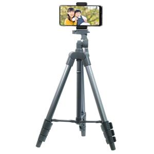 Fotopro スマホ三脚 DIGI-204 GM 4段 小型 3WAY雲台 アルミ製 iPhone/Android/カメラ/ビデオカメラ対応 ガンメタリック
