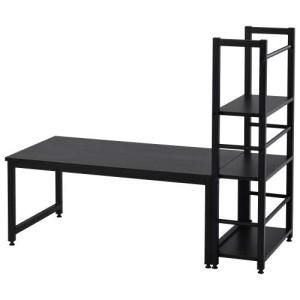 オーエスジェイ パソコンデスク ロータイプ 一体分離両用 3段シェルフ付 ローデスク パソコンデスク 木製