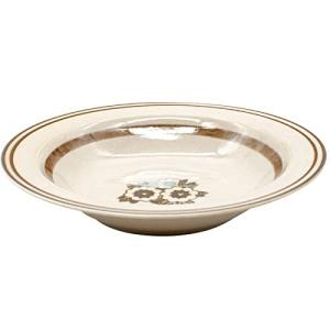 アイトー aito製作所  ボウル 皿 L 約21cm フルラージュ 花 ブラウン 美濃焼 日本製 111043