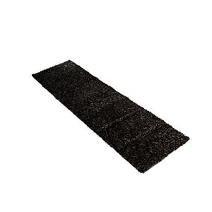 スミノエ キッチンマット ブラック 45×180cm 防ダニ 滑り止め クロスシャギーマット 13138901