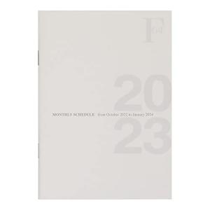 キョクトウ 手帳 2023年 2022年10月始まり FOBCOOP A6 ミニ マンスリー 白 PBF55W23