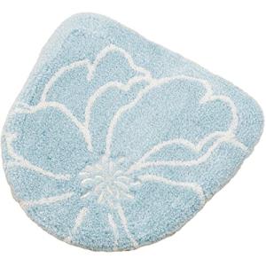センコー フレア トイレ ふたカバー 洗浄用 ブルー 花柄 モダン 39382
