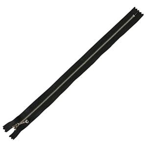 Y.K.K 玉付きファスナーシルバー 30cm col.580 黒 10本入り 3N30-580
