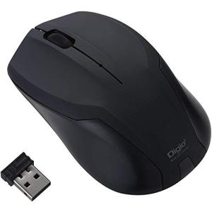 ナカバヤシ Digio2 マウス 無線 静音 3ボタン BlueLED ブラック Z8306