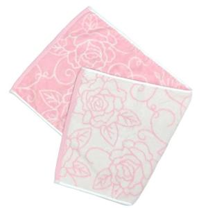 センコー クリアローズ 2 タオル 約34×75cm ライトピンク 薔薇 リバーシブル 両面 67809