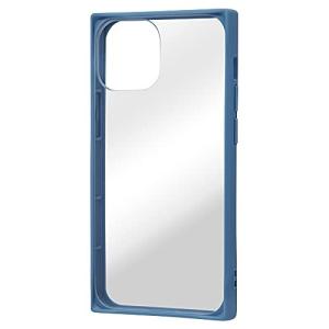 レイ アウト 2021 iPhone 13 mini 耐衝撃ハイブリッド Pufful スクエア/ネイビー ケース / カバー