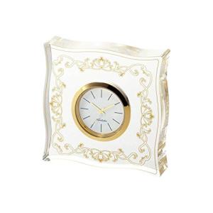 Noritake ノリタケ 置時計 高さ約9cm 幅約9cm 奥行き約2.5cm ハンプシャーゴールド 1個 ゴールド アクリル AC-CL/MC0