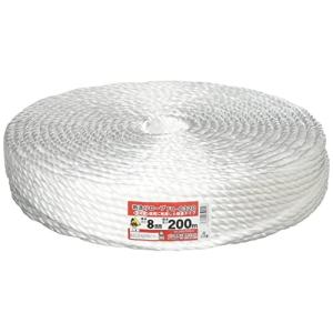 信越工業 荷造りロープ FR-6320 白 1巻 8mm×200m