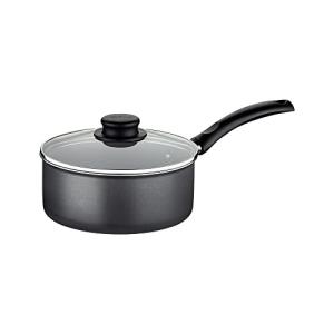 トラモンティーナ 片手鍋 ソースパン トリム 18cm アルミ製 ノンスティック フッ素コート ガラス蓋 軽量 くっ