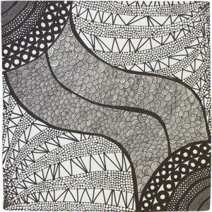 むす美 風呂敷 ふろしき 50cm アール ブリュット 風 チャコールグレー 日本製 20461-101