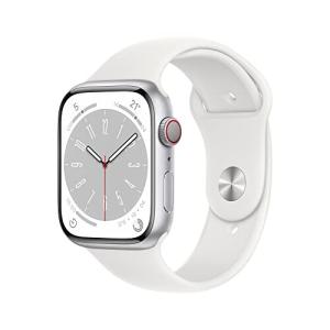 Apple Watch Series 8- 45mmシルバーアルミニウムケースとホワイトスポーツバンド - レギュラー