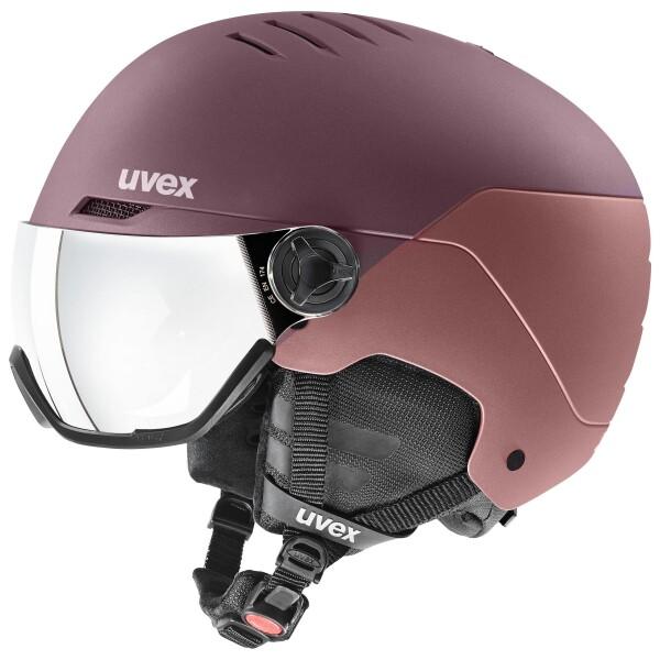 ウベックス(Uvex) スキースノーボードバイザーヘルメット ダイヤル式サイズ調整 眼鏡使用可能 w...