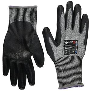 ユニワールド ウレタンコーティング手袋 WGYR7110 耐切創YOROI461 ブラックモク M