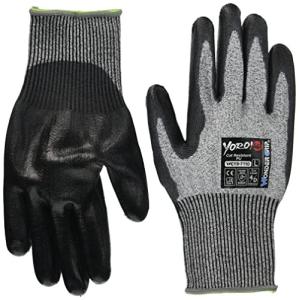 ユニワールド ウレタンコーティング手袋 WGYR7110 耐切創YOROI461 ブラックモク L