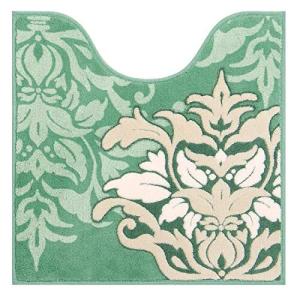 センコー DECORMUSEE サミーラ トイレマット 約60×60cm グリーン ダマスク 柄 抗菌 防臭 日本製 31982