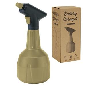 SPICE OF LIFE 電動 霧吹き 電池式 オート スプレー オリーブ 1L ミスト ノズル調整 GSGZ1010OV