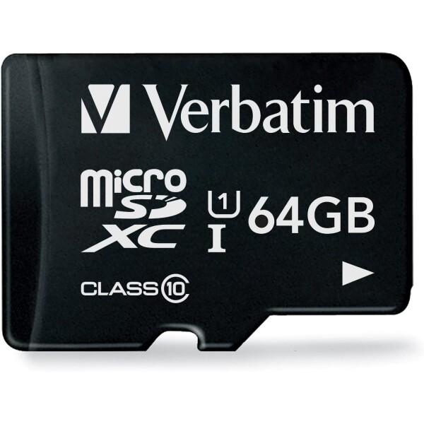 バーベイタム(Verbatim) microSD 64GB 最大90MB/s UHS-1 U1 cl...