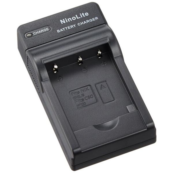 NinoLite USB型 バッテリー 用 充電器 海外用交換プラグ付 カシオ NP-120 バッテ...