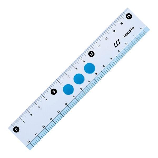 サクラクレパス 直線定規 小学生文具 15cm Gジヨウギ15#36(20) ブルー 20個