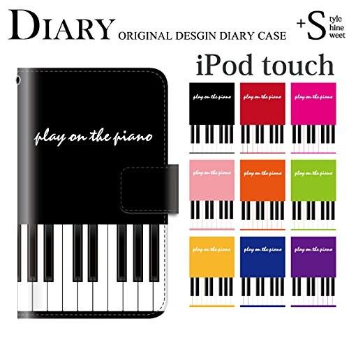 +S iPod touch 第5・第6・第7世代 手帳型ケース 鍵盤 ピアノ オルガン チェンバロ ...