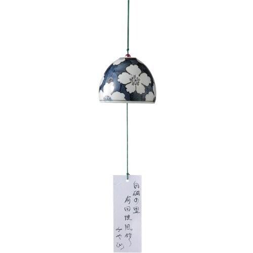 風鈴 おしゃれ ： 有田焼 手描濃花紋 風鈴 Japanese Wind chime Porcela...