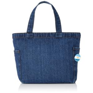 エフスタイル トートバッグ 国旗缶バッジ付 デニムマルチトート ブルー