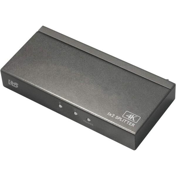 ラトックシステム 4K60Hz対応 1入力2出力 HDMI分配器 RS-HDSP2P-4KZA 黒