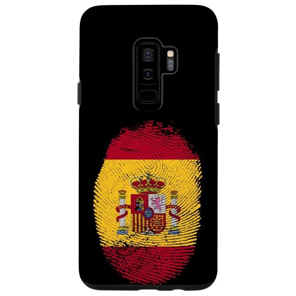 Galaxy S9+ スペイン国旗 指紋 誇り高き スペイン人 男性 女性 子供 DNA スマホケー...