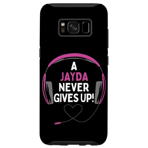 Galaxy S8 ゲーム用引用句「A Jayda Never Gives Up」ヘッドセット パー...