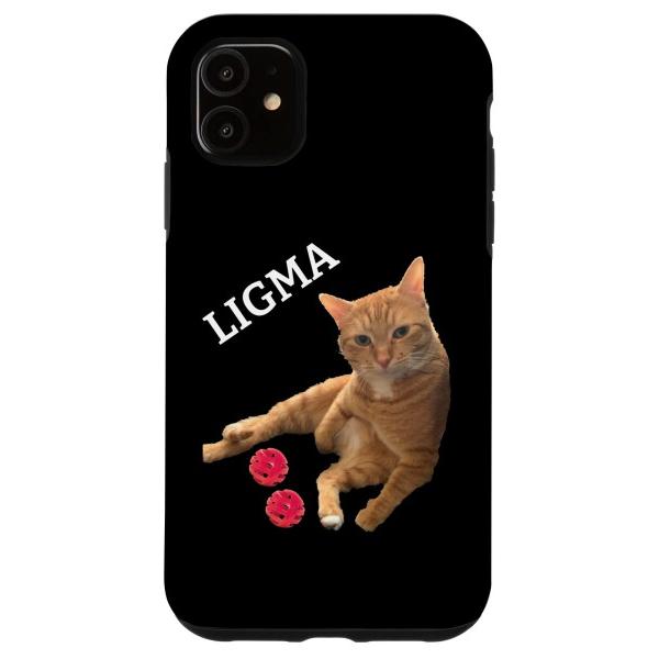 iPhone 11 Ligma ジョーク 猫 おもちゃ スマホケース