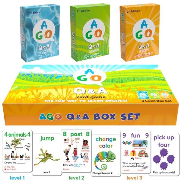 AGO Q&amp;A 3レベル ボックスセット 第2版 英語 カードゲーム 9780994124104
