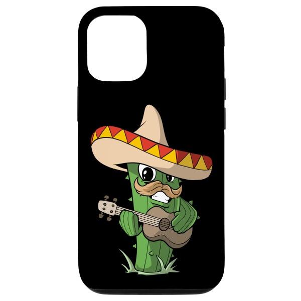 iPhone 12/12 Pro ソンブレロ ギター メキシコとサボテン スマホケース
