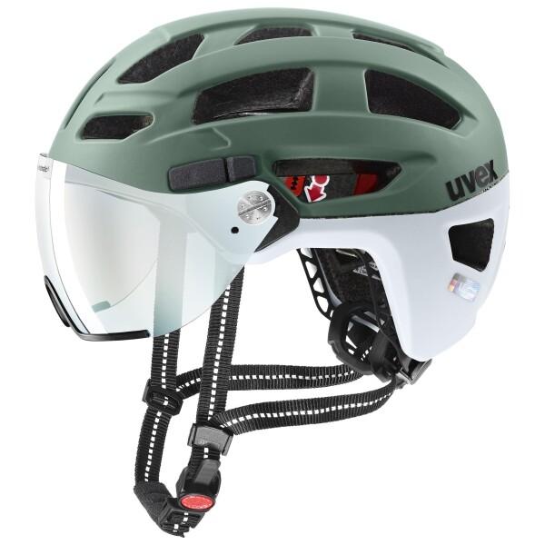 uvex(ウベックス) 自転車ヘルメット 調光バイザー付き LEDライト付属 CE認証 ドイツ製 f...