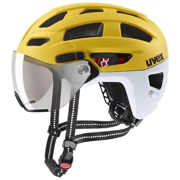uvex(ウベックス) 自転車ヘルメット バイザー付き LEDライト付属 CE認証 ドイツ製 fin...