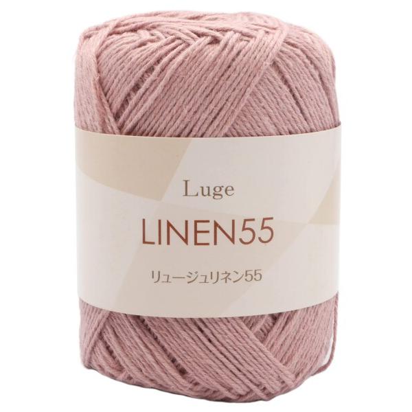 元廣 SKI YARN (スキー毛糸) リュージュ リネン 55 合太 COL. 303 ピンク 系...