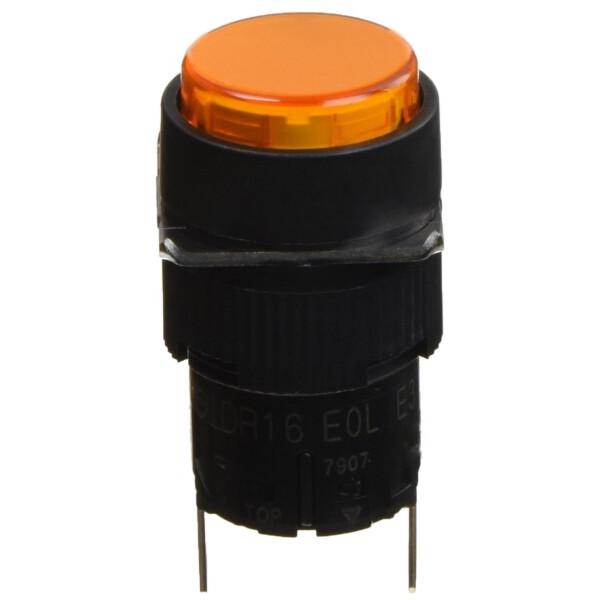 富士電機 表示灯 LED照光 丸突形 AC/DC24V 橙 DR16E0L-E3A