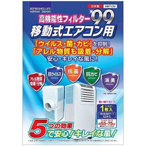 (日本デンソー) 日本製 移動式エアコン用フィルター (55×75cmサイズ) 使い捨てタイプ 抗ウイルス｜shimoyana
