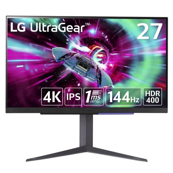 LG ゲーミングモニター UltraGear 27GR93U-B 27インチ/PCゲーム、家庭用ゲー...