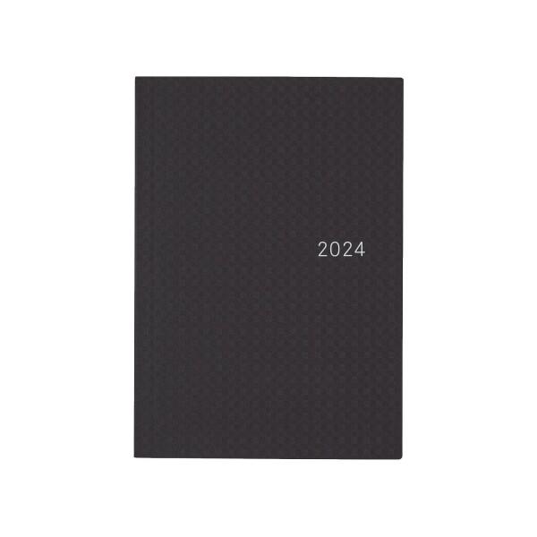 ほぼ日手帳 2024 HON 英語版 ペーパーシリーズ/ブラックギンガム(A5/1日1ページ/1月/...