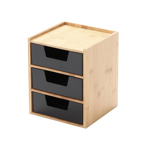アイモハ 卓上チェスト 収納ボックス メイクボックス 大容量 木製 コスメボックス 小物入れ 小