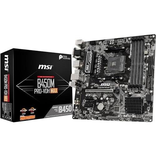 MSI マザーボード B450M PRO-VDH MAX/A Ryzen 5000シリーズ (AM4...