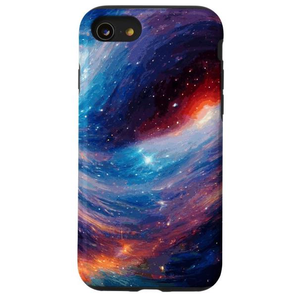 iPhone SE (2020) / 7 / 8 ブラックホール 宇宙 銀河 天文 宇宙 星雲柄 ス...