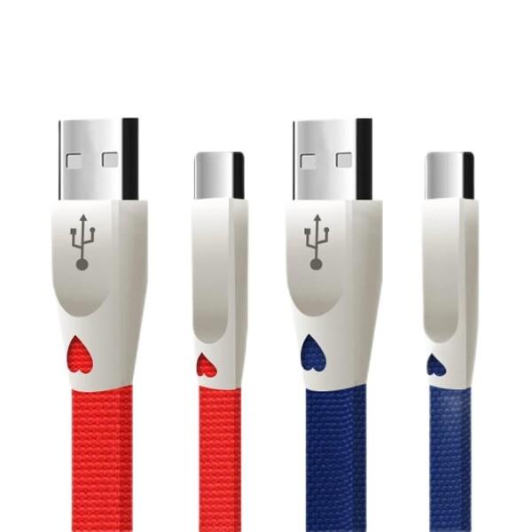 OPIACOM USB-A to USB-Cフラットケーブル1.1m 急速充電 高速通信 断線防止 ...